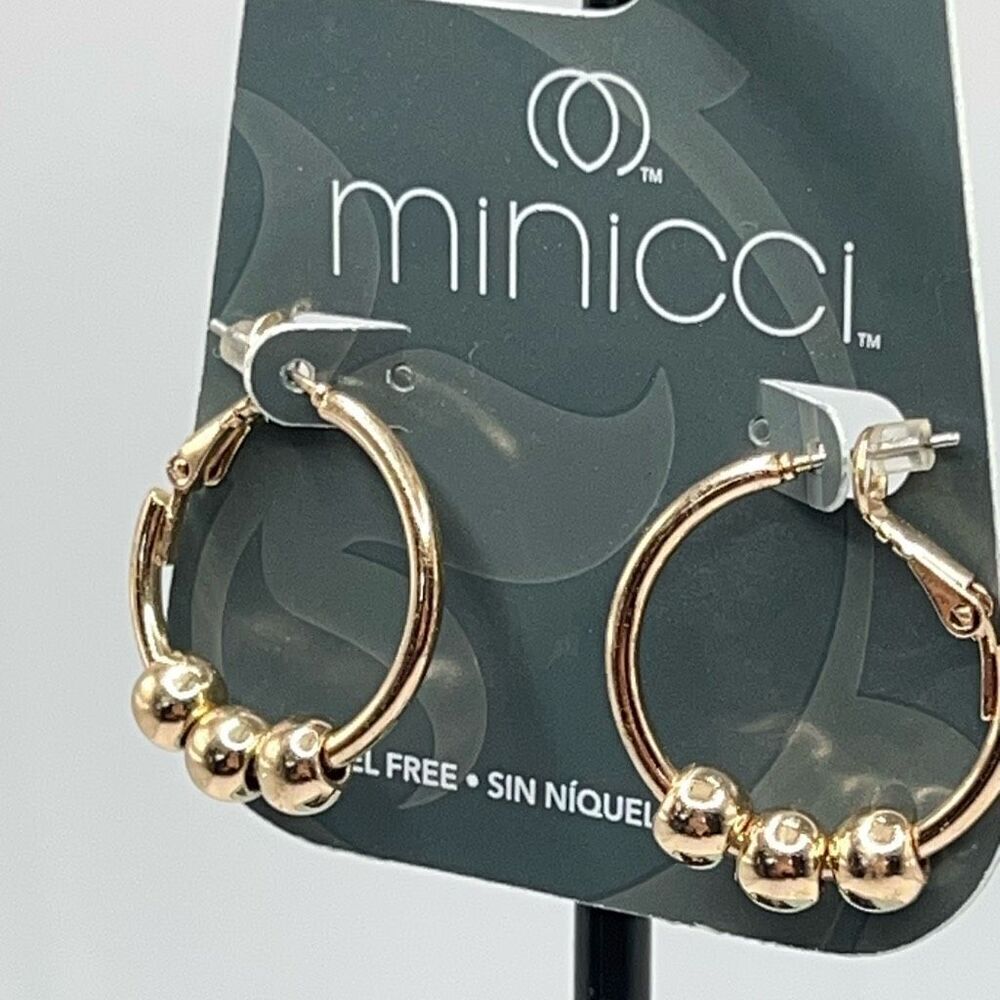Minicci Gold Hoop Earrings 16$